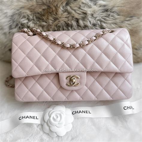 chanel rose clair classic flap